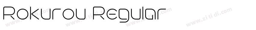 Rokurou Regular字体转换